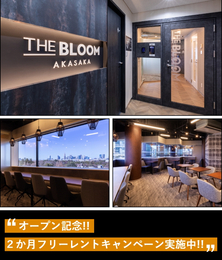 THE BLOOM AKASAKA(ブルーム赤坂)オープン記念!2ヶ月フリーレントキャンペーン実施中